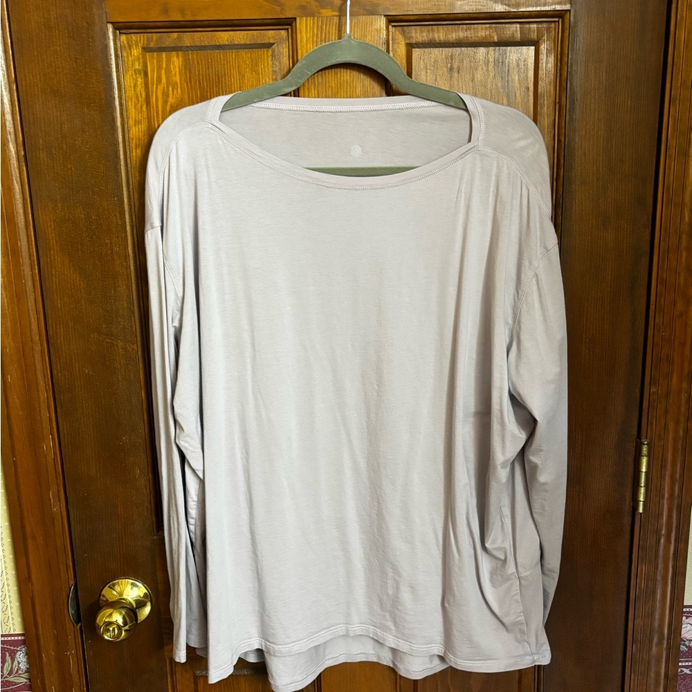 Crz Yoga Light Lilac Oversized Long Sleeve Workout Top